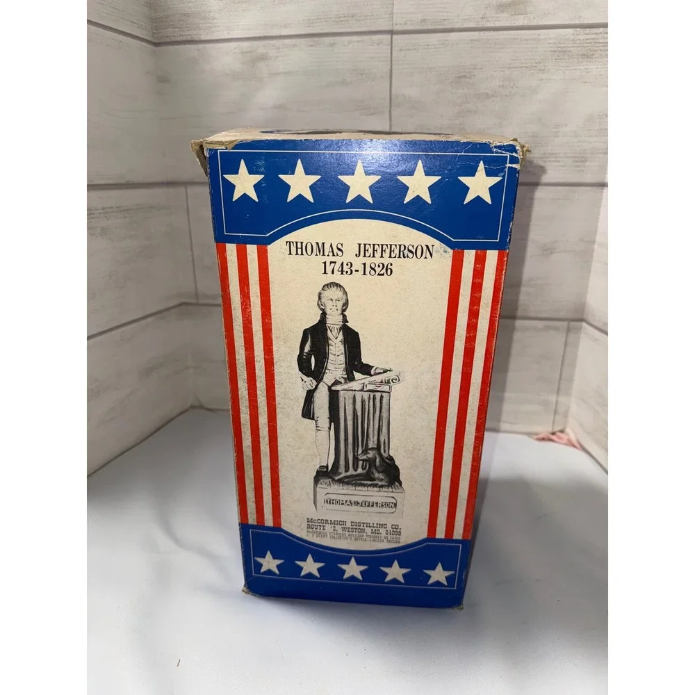 Vintage McCormick Thomas Jefferson Americana Porcelain Decanter The Patriots Box